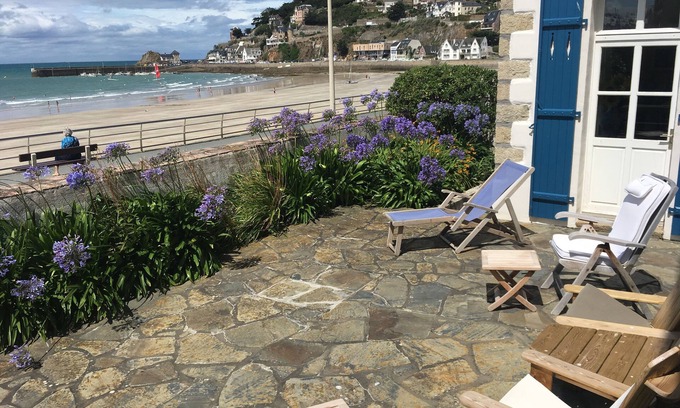 Pleneuf-Val-Andre Casa | Hermosa villa familiar con todas las comodidades en primera línea de mar con jardín cerrado