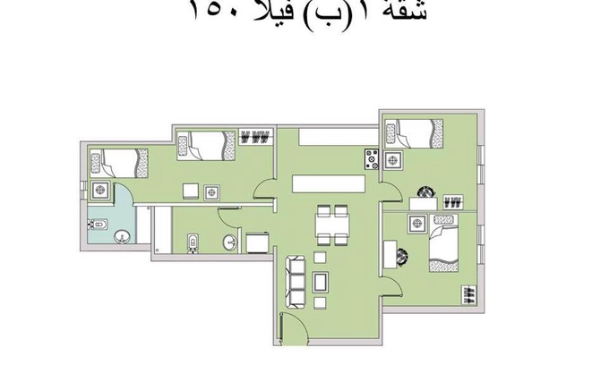 Marina El Alamein Apartamento | 1B V150B Chalet 3bedrooms basement green beach