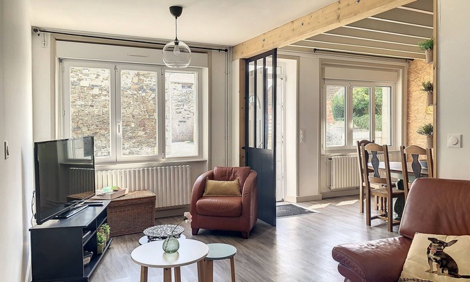 Lingreville Casa | 1km Plages, Maison Avec Cour, Hameau Calme