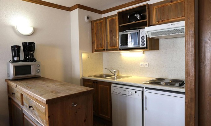 Aussois Apartamento | 1st floor, balcony, tv, ski locker, 50m², Aussois