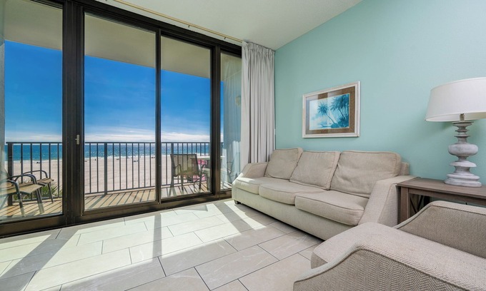 Gulf Shores Condominio | ¡1er piso! Suite de hotel en la playa! Phoenix HOTEL! ¡Cocina llena!