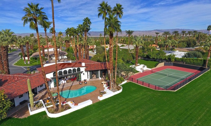 Indian Wells Casa | Nueva propiedad privada de 2 acres: cancha de tenis, piscina / spa, huertos, vistas increíbles de Mtn