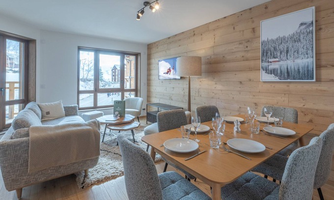 Eclose-Est Apartamento | Apartamento de 2 dormitorios con balcón en el centro de Alpe d'Huez