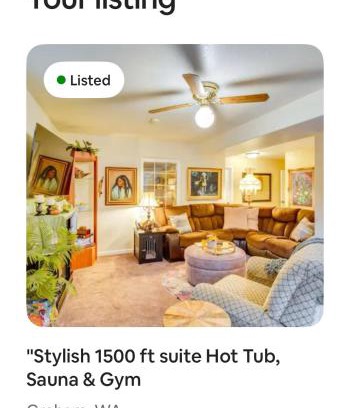 Graham Casa | 2 Bedroom Private 1500ft Hot Tub Sauna Gym