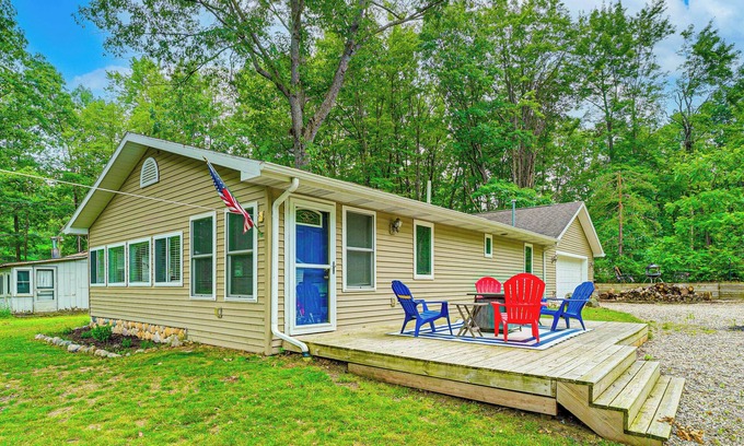 Mecosta Casa | 2 Fire Pits & Lake Access: Cozy Mecosta Getaway!