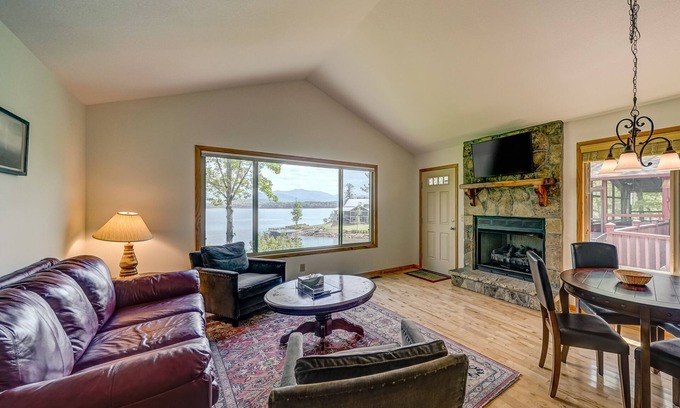 Cedar Cliff Casa | 2 lakefront cabins with lake & mountain views, private dock