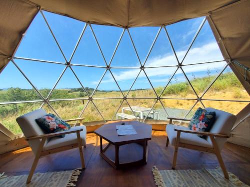 Ruakaka Otro | 2 Waipu Thunderdomes Eco Off-grid Luxury Glamping Seaview Dome
