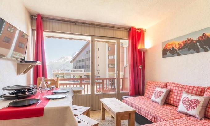La Rosiere Apartamento | A 200m de las pistas de esquí, 1.o piso, terraza, local para esquís, 25m², La Rosière