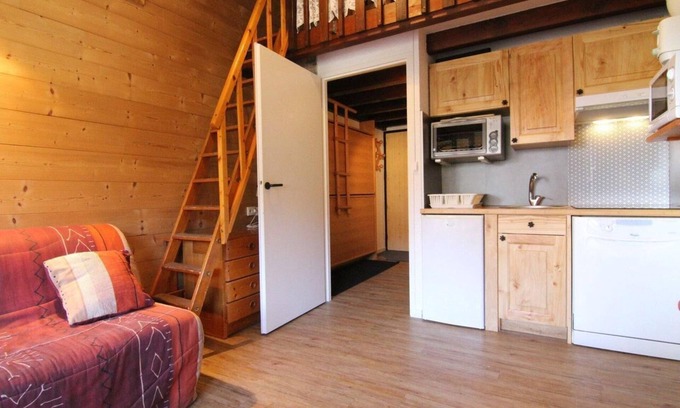 Viel-Alpe Apartamento | 220m del centro estación, 5.o piso, balcón, tv, local para esquís, 28m², Alpe d'Huez