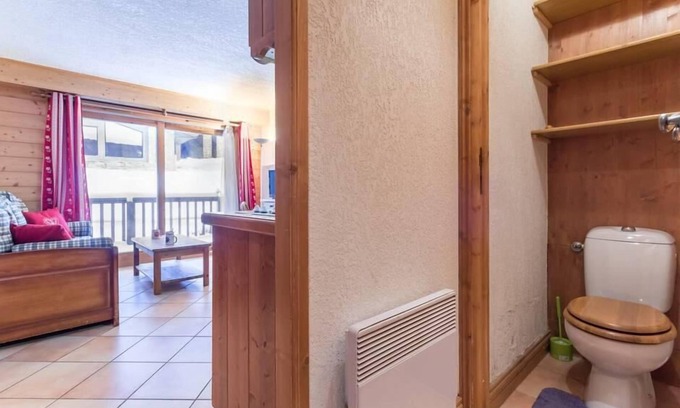 Arc-1800 Apartamento | A 20m de las pistas de esquí, 2.o piso, tv, local para esquís, 37m², Les Arcs