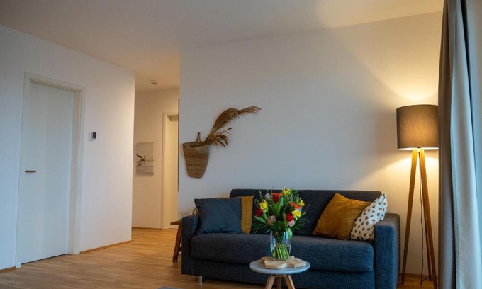 Innenhafen Apartamento | 210 Fewo Langeoog mit Balkon und Meerblick sowie Seeblick