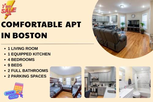 Dudley - Brunswick King Apartamento | 233-1 4BR Boston - Cozy Apt near MBTA Station