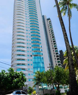 Boa Viagem Apartamento | 2704 Flat Beira Mar Av Boa viagem Vista Deslumbrante e com cozinha