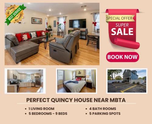 Quincy Casa | 284 - 5BR Boston - Peaceful House near England Aqua