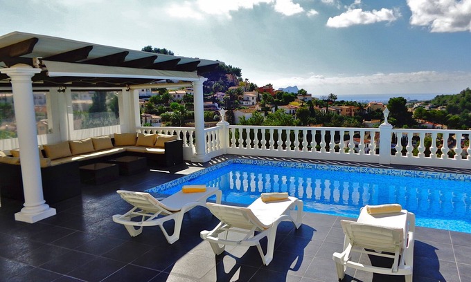 Costa de Benissa Apartamento | 2bed 2bath con piscina privada y vistas al mar goza de sol todo el día!