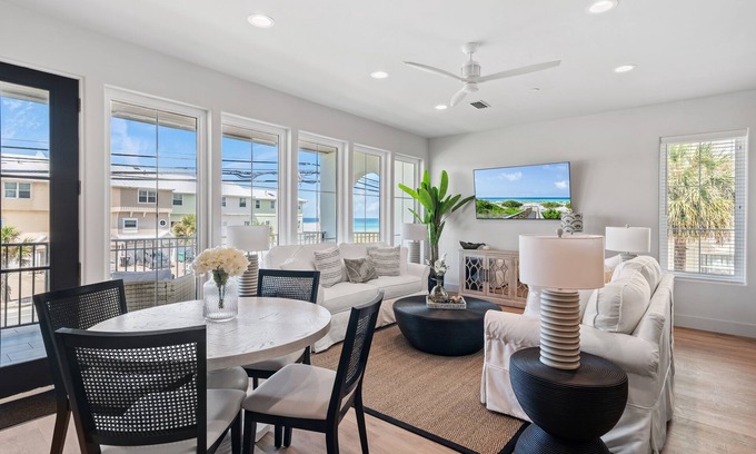 Laguna Beach Casa | 2min Walk To The Beach! | Brand New | Elevator | Community Pool | Gulf Views!