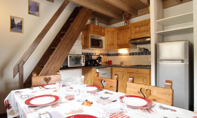 Aussois Apartamento | 2.o piso, balcón, tv, local para esquís, 42m², Aussois
