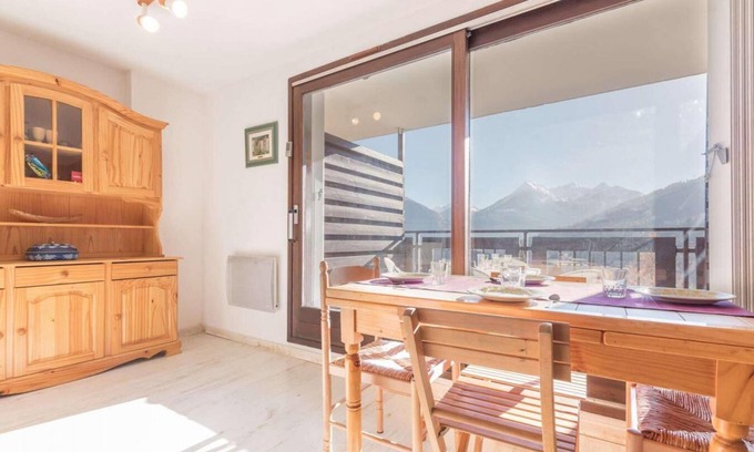 Forville Apartamento | 2.o piso, vista montaña, balcón, tv, 36m², Serre Chevalier