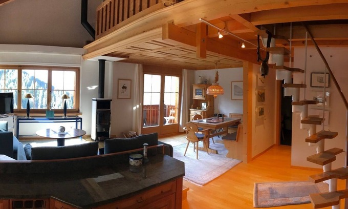 Monstein Apartamento | 3.5 room maisonette apartment with fantastic mountain views