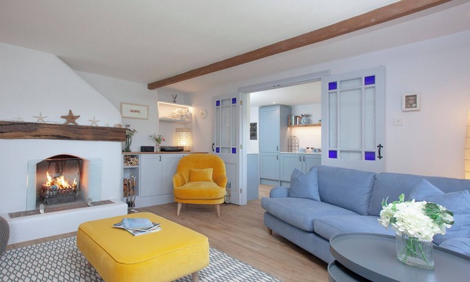 Burgh Island Cabaña | Alojamiento de 3 habitaciones en Kingston