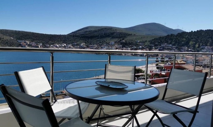 Amfilochia Condominio | 3-bedroom family friendly duplex panoramically overlooking beautiful Amfilochia