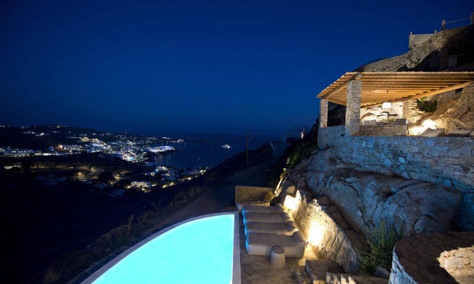 Psarou Villa | Villa Azurite de 3 dormitorios con piscina privada en Psarou