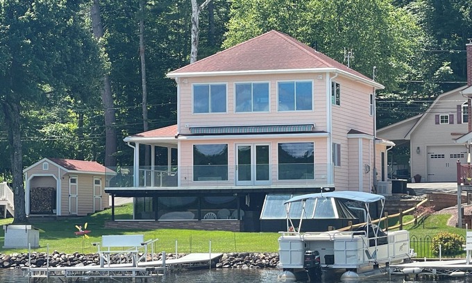 Shutesbury Casa | 3-br Lakefront Oasis in Shutesbury with AC & fireplace. 180-degree views!