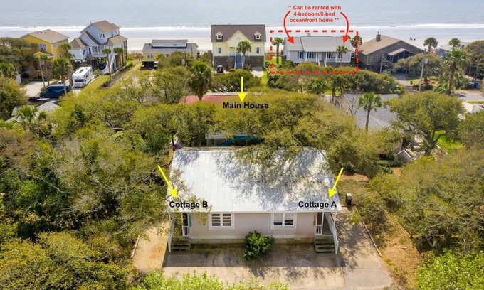Folly Beach Casa | 3-Home, 13-Bed Compound + Oceanfront Add-On Option