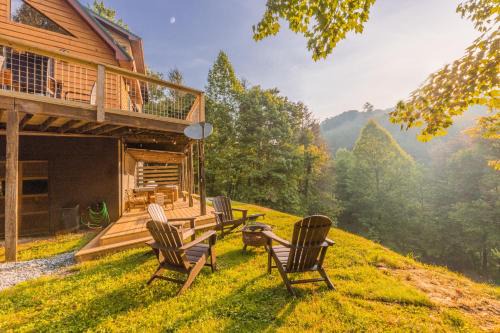 Bryson City Chalet De Esquí | 3 Little Bears! Backs up to GSMNP! Creek, Spacious