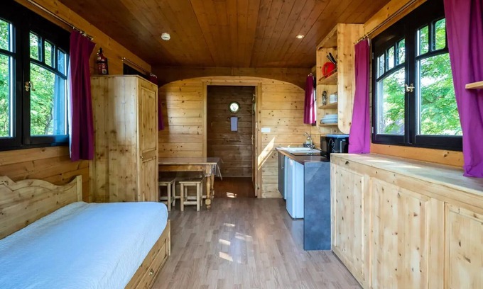 Bar-sur-Aube Cabina | Le Village de la Champagne - Roulotte Casa rural de 1 habitación 2/3 personas PRM