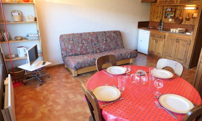 Le Bettex Apartamento | A 300m de las pistas de esquí, 1.o piso, vista montaña, balcón, parking, tv, 28m², Saint Gervais