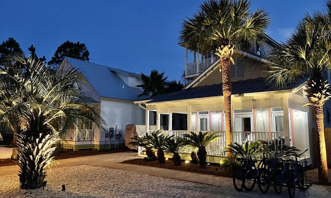 Village of Sugar Beach Casa | Bahama Breeze 30A Seagrove Beach Alquiler de vacaciones con piscina privada + bicicletas gratis!