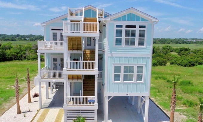 Ocean Isle Beach Casa | 347E2 - Casa de lujo con magníficas vistas