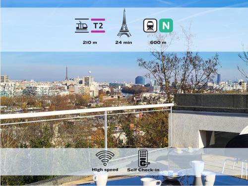 Meudon Apartamento | 360 : Superbe maison, rooftop, vue Tour Eiffel, T2