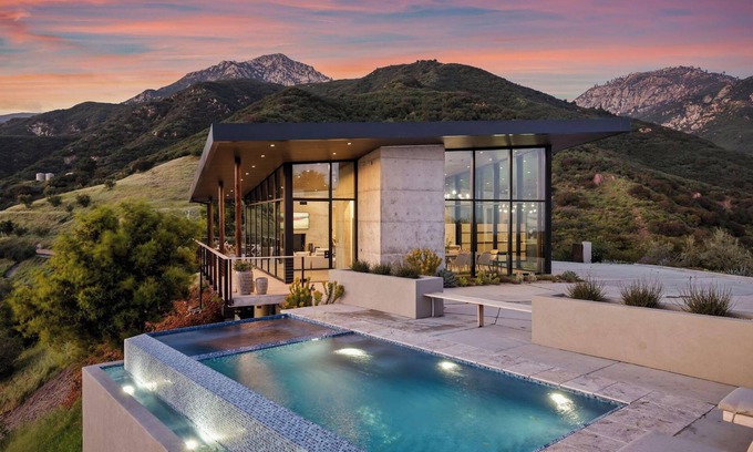 Mission Canyon Casa | A Modern Masterpiece With Sweeping Ocean Views, Guest House & Pool