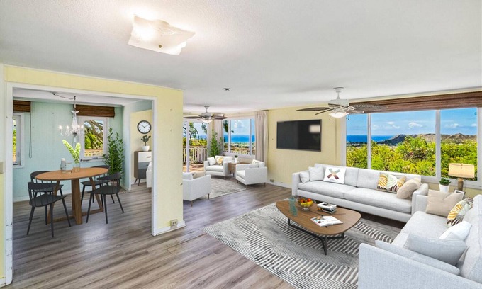Maunalani Heights Casa | 3BR Honolulu - Ocean & Mountain Views + WiFI, A/C