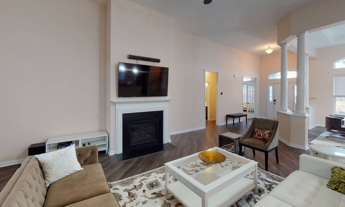 Summerville Casa | 4,000 sq ft Home with Full-Sized Office (1GB Internet), Billiards, Private Yard