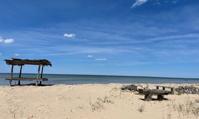 Cheboygan Casa | 4+ acres with 100 feet of sugar sand beach on Lake Huron
