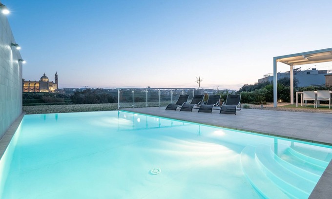 Ta' Għammar Casa | Moderna casa de vacaciones con impresionantes vistas