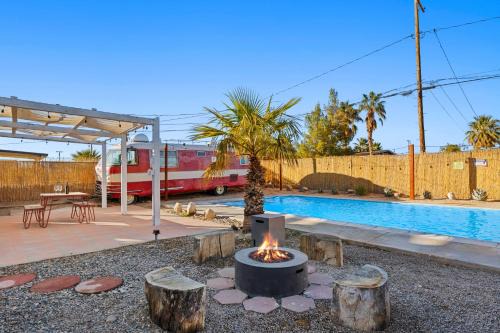 Twentynine Palms Casa | 4BR Desert Home w Pool Hot Tub Firepit Game Room The Quiet Burn by AvantStay