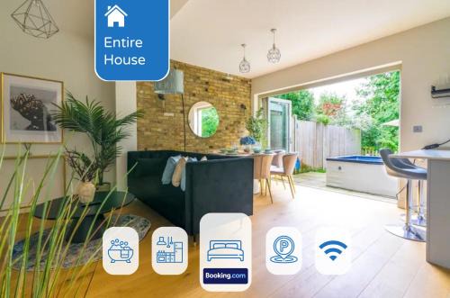 Syon Casa | 5 Bed 2 Bath House By LiveStay Short Lets & Serviced Accommodation Isleworth with Private Garden & Jacuzzi
