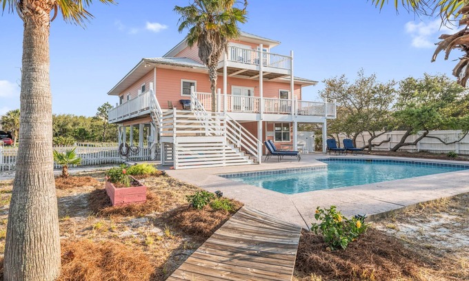 Morgantown Casa | 5 BED/5 BATH BEACH HOME!⭐️PRIVATE HEATED POOL!⭐️SLEEPS 16⭐️WALK TO THE BEACH!