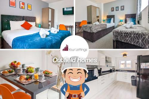 Peterborough Casa | 5-Bedroom Budget Contractor House with 10 Beds Free Parking and Free WiFi - Outfield Homes by Your Lettings Short Lets & Serviced Accommodation Peterborough