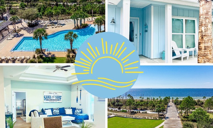 Port St. Joe Casa | 5 houses from Pool & Boardwalk to BEACH .LG PATIO and FIRE PIT GOLFCART Included