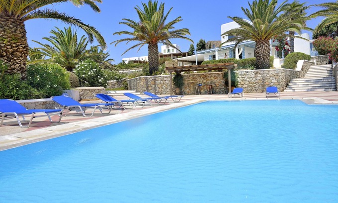 Platis Gialos Villa | 5 * infinitas vistas al mar 4 HAB jacuzzi privado al aire libre, proximidad a 5 playas