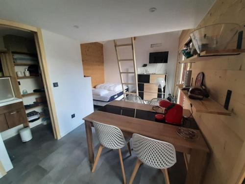 Viuz-en-Sallaz Apartamento | 5 min des pistes de ski Grand studio mezzanine