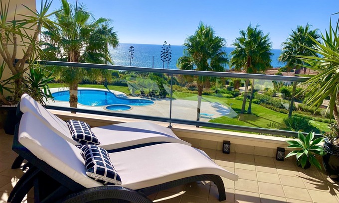 Porto de Mos Apartamento | VISTA AL MAR DE 5 * ESTRELLAS - APARTAMENTO JUNTO A LA PLAYA - 2 piscinas, sauna, jacuzzi, jacuzzi, gimnasio