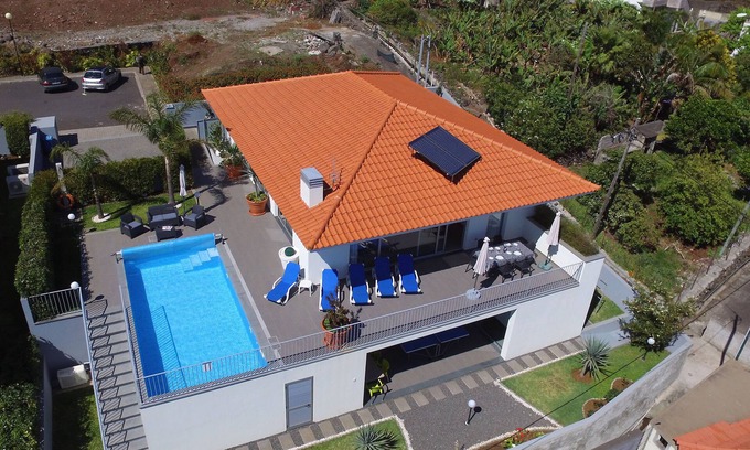 Arco da Calheta Villa | 5 Estrella del arco iris "Villa Azul" piscina climatizada, sauna, jacuzzi