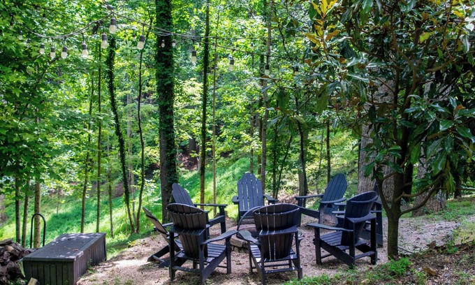 Hendersonville Casa | 2 Home Waterfall Retreat Sleeps 16Fire Pit Trails