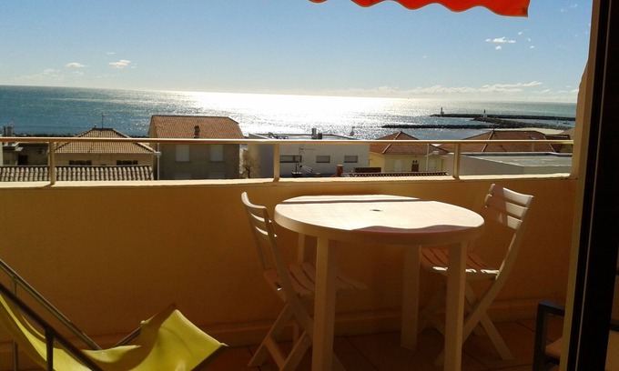 Carnon-Plage Apartamento | ESTUDIO AGRADABLE CON VISTAS AL MAR EN CARNON